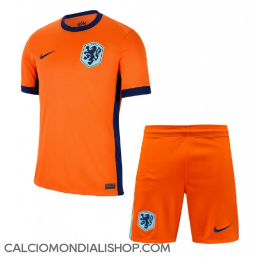 Maglie da calcio Olanda Prima Maglia Bambino Europei 2024 Manica Corta (+ Pantaloni corti)